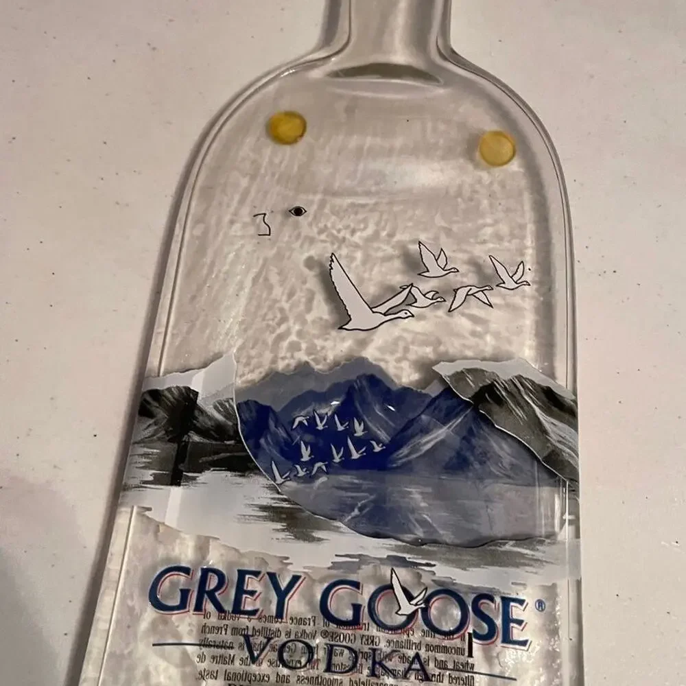 Grey Goose vodka bottle cheese tray 13-1/2